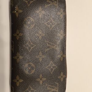 Louis Vuitton Brown and Gold Monogram Pouch